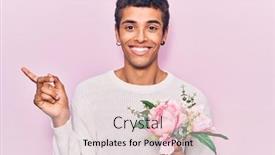  Presentation with hand holding flowers - Cool new slides with young-african-amercian-man-holding backdrop and a lemonade colored foreground