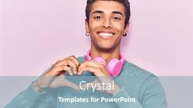  Presentation with love music - Slide set enhanced with young-african-amercian-man-listening background and a light blue colored foreground