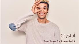  Presentation with crown - Slide deck having young-african-amercian-man-wearing background and a lemonade colored foreground