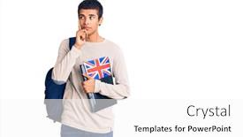  Presentation with binder - Beautiful presentation theme featuring young-african-amercian-man-wearing backdrop and a white colored foreground