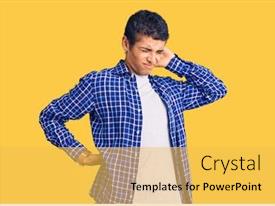 Young African Amercian Man Wearing PPT template 66 | CrystalGraphics