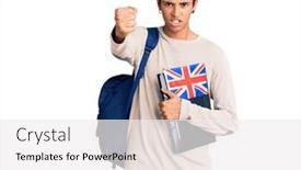  Presentation with african tribes - Cool new PPT theme with young-african-amercian-man-wearing backdrop and a white colored foreground