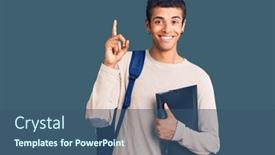  Presentation with binder - Slide set enhanced with young-african-amercian-man-wearing background and a ocean colored foreground