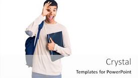  Presentation with binder - Presentation theme featuring young-african-amercian-man-wearing background and a white colored foreground