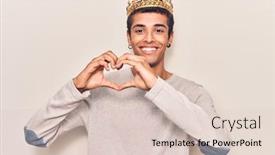  Presentation with crown - Slide deck featuring young-african-amercian-man-wearing background and a lemonade colored foreground