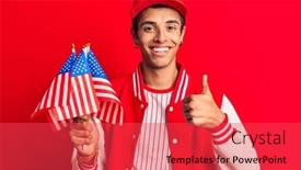  Presentation with african america - PPT layouts having young-african-amercian-man-wearing background and a red colored foreground