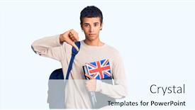  Presentation with binder - PPT theme with young-african-amercian-man-wearing background and a cool aqua colored foreground