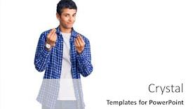  Presentation with salary - Presentation design enhanced with young-african-amercian-man-wearing background and a white colored foreground