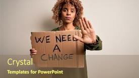  Presentation with african american mothers - Amazing slides having young-african-american-activist-woman backdrop and a violet colored foreground