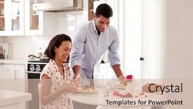  Presentation with elementary school female career day african american - Slides consisting of young african american adult woman background and a soft green colored foreground