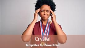  Presentation with competition - PPT theme having young-african-american-afro-athlete background and a coral colored foreground