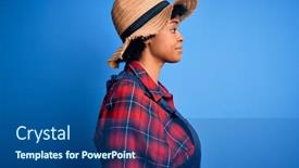  Presentation with african american adults in classroom - Cool new slides with young-african-american-afro-farmer backdrop and a ocean colored foreground