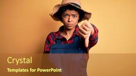  Presentation with curly hair - Cool new slide deck with young-african-american-afro-farmer backdrop and a red colored foreground