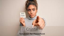  Presentation with taxes - PPT layouts having young-african-american-afro-girl background and a coral colored foreground