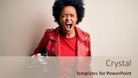  Presentation with motorcycle - PPT theme featuring young-african-american-afro-motorcyclist background and a lemonade colored foreground