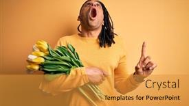  Presentation with romantic - Slides enhanced with young-african-american-afro-romantic background and a gold colored foreground