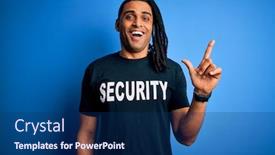  Presentation with afro - Amazing presentation design having young-african-american-afro-safeguard backdrop and a navy blue colored foreground