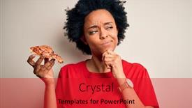  Presentation with italian american - PPT theme having young-african-american-afro-woman background and a red colored foreground