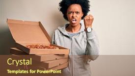  Presentation with italian american - Beautiful PPT layouts featuring young-african-american-afro-woman backdrop and a tawny brown colored foreground