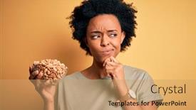  Presentation with salty - Presentation theme consisting of young-african-american-afro-woman background and a coral colored foreground