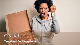  Presentation with italian american - Amazing PPT layouts having young-african-american-afro-woman backdrop and a coral colored foreground