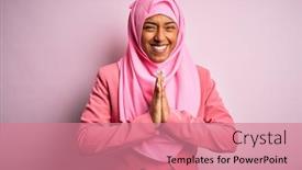  Presentation with forgiveness - Presentation consisting of young-african-american-afro-woman background and a coral colored foreground