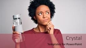  Presentation with african american woman question - Cool new presentation with young-african-american-afro-woman backdrop and a red colored foreground
