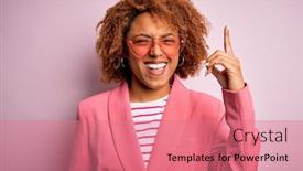  Presentation with hearts - Slide deck consisting of young-african-american-afro-woman background and a coral colored foreground