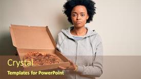  Presentation with italian american - PPT layouts consisting of young-african-american-afro-woman background and a tawny brown colored foreground