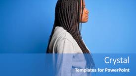  Presentation with athlete - Audience pleasing PPT layouts consisting of young-african-american-athlete-woman backdrop and a teal colored foreground