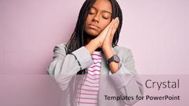  Presentation with pink business - Colorful PPT theme enhanced with young-african-american-business-woman backdrop and a soft green colored foreground