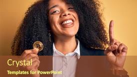  Presentation with african american woman question - Theme consisting of young-african-american-business-woman background and a red colored foreground