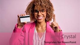  Presentation with face identification - Audience pleasing presentation consisting of young-african-american-business-woman backdrop and a coral colored foreground
