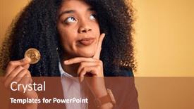  Presentation with african american woman question - Cool new PPT layouts with young-african-american-business-woman backdrop and a tawny brown colored foreground