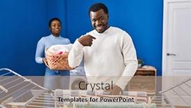  Presentation with proud american - PPT theme enhanced with young-african-american-couple-hanging background and a coral colored foreground