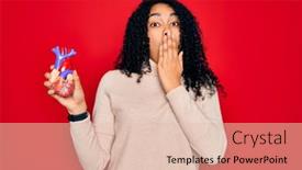  Presentation with american heart - Beautiful slide set featuring young-african-american-curly-woman backdrop and a lemonade colored foreground