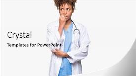  Presentation with doctor african - Amazing slide deck having young african american doctor woman backdrop and a  colored foreground