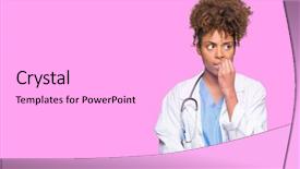  Presentation with doctor african - Audience pleasing slides consisting of young african american doctor woman backdrop and a  colored foreground