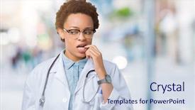  Presentation with african american families - Slides enhanced with young african american doctor woman background and a  colored foreground