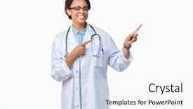  Presentation with african american couples in the mountains - Presentation theme featuring young african american doctor woman background and a  colored foreground