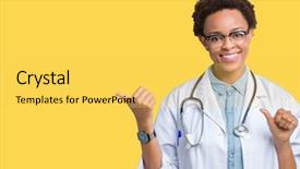  Presentation with african american presenter - PPT theme having young african american doctor woman background and a  colored foreground