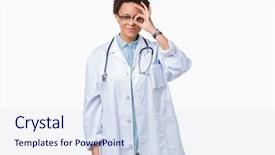  Presentation with eye medical - Cool new slides with young african american doctor woman backdrop and a  colored foreground