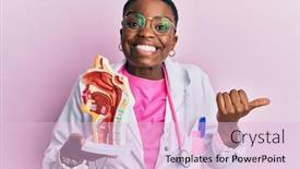  Presentation with respiratory system - Cool new presentation design with young-african-american-doctor-woman backdrop and a lemonade colored foreground