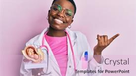  Presentation with doctor african - PPT theme consisting of young-african-american-doctor-woman background and a lemonade colored foreground