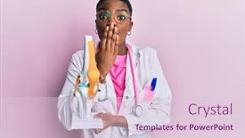  Presentation with doctor african - PPT theme enhanced with young-african-american-doctor-woman background and a lemonade colored foreground