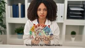  Presentation with australian - Slide deck consisting of young-african-american-doctor-woman background and a mint green colored foreground