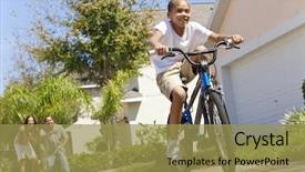  Presentation with african american church family - Cool new presentation with young african american family backdrop and a gold colored foreground