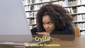  Presentation with elementary school african american female career - Presentation theme with young african american female student background and a  colored foreground