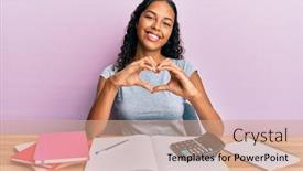  Presentation with accountant - Audience pleasing slide deck consisting of young-african-american-girl-accountant backdrop and a coral colored foreground
