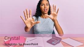  Presentation with accountant - Audience pleasing PPT layouts consisting of young-african-american-girl-accountant backdrop and a coral colored foreground